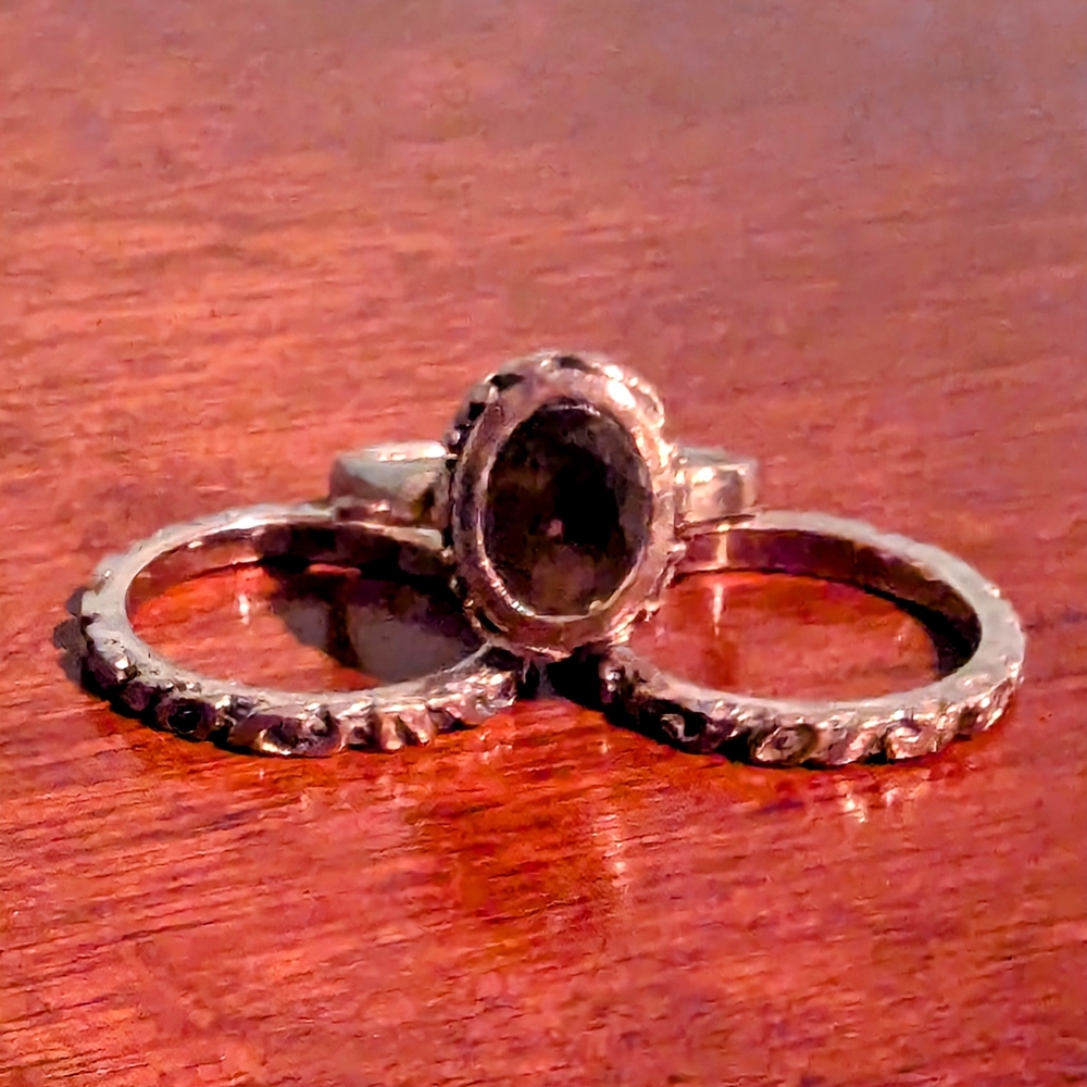 Elegant Silver Ring Set